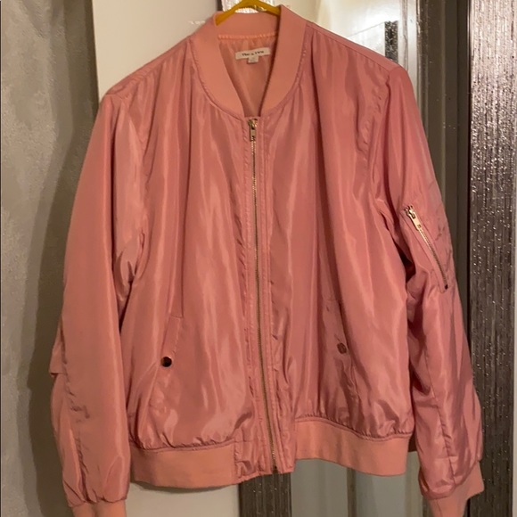 rose gold bomber jacket plus size